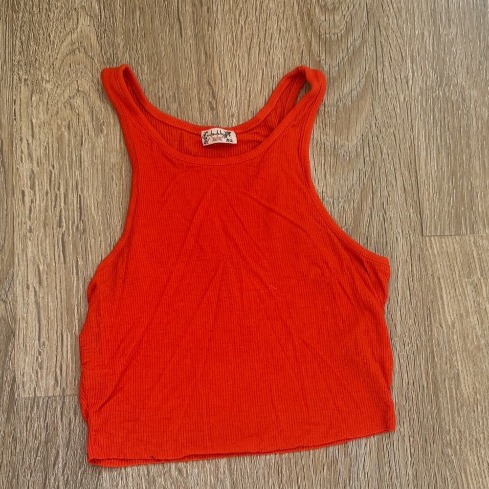 FREE PEOPLE / Soft Ribbed High Neck Cropped Tank